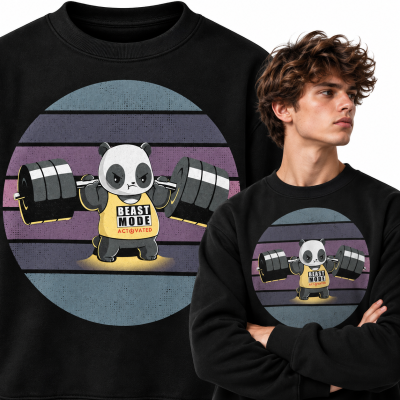 BLUZA NA SIŁOWNIĘ  PANDASQUATTING